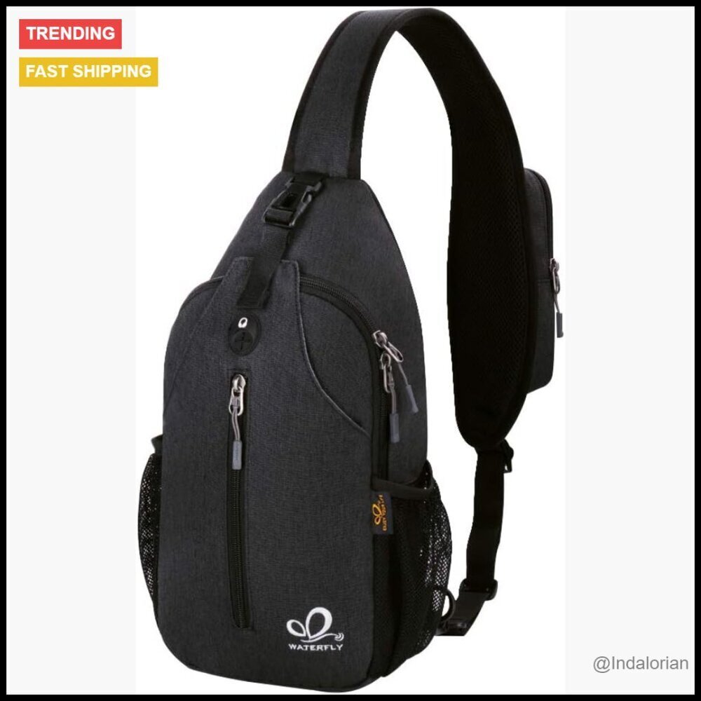 Crossbody Sling Backpack Travel Hiking Daypack Adjustable Reversible Shoulder